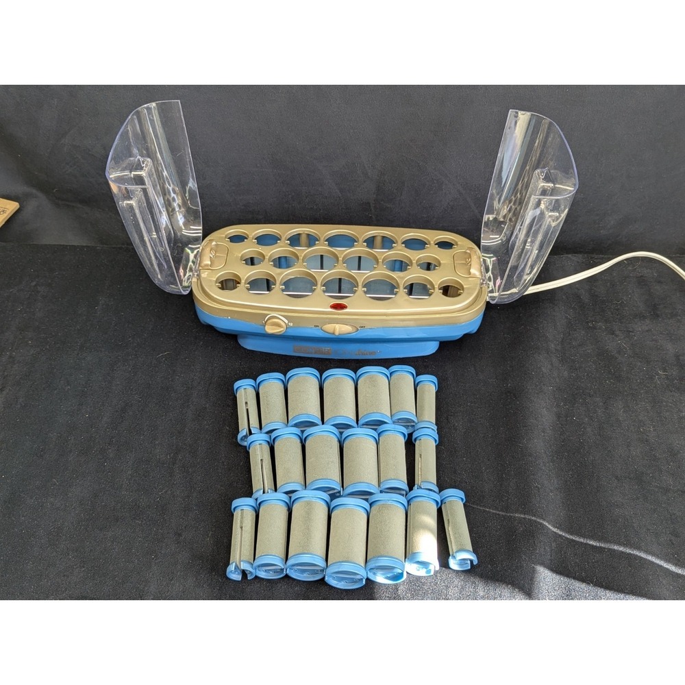 Conair ION SHINE 20 Flocked Hot Rollers Curlers CHV26IVR Adjust Temp NO CLIPS